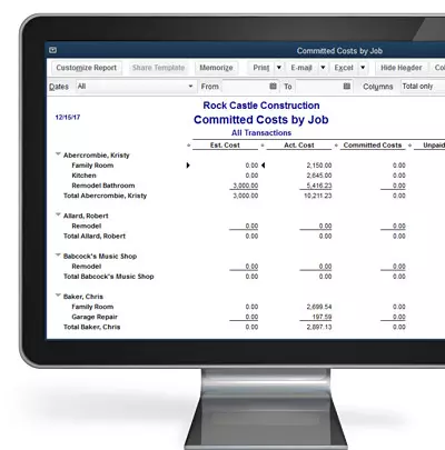 QuickBooks Enterprise manage job costing