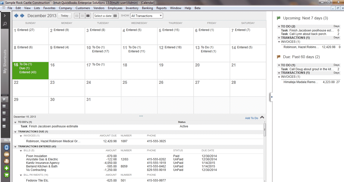 Quickbooks Calendar Feature Becca Charmane