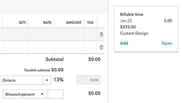 quickbooks online track time